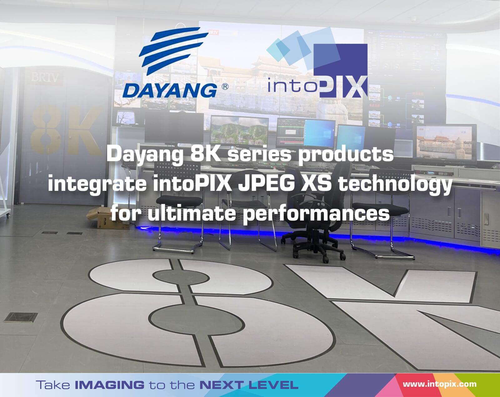 Dayang 8K series products integrate intoPIX JPEG XS technology for ultimate performances